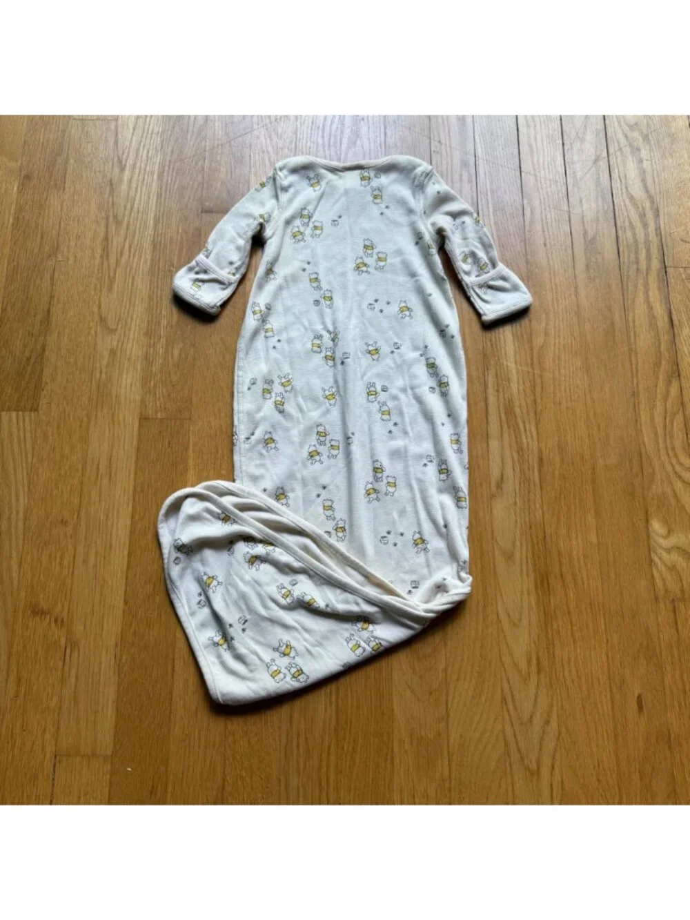 Hanna Andersson Disney Infant 0-3 Months Beige Supima Cotton Pooh Sleep Gown